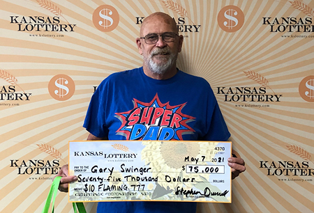 Gary Swinger of Wichita was surprised with a birthday treat of $75,000!